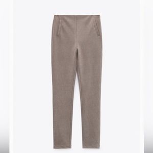 Faux suede leggings Zara size S(25”-26”)Brand New with tags